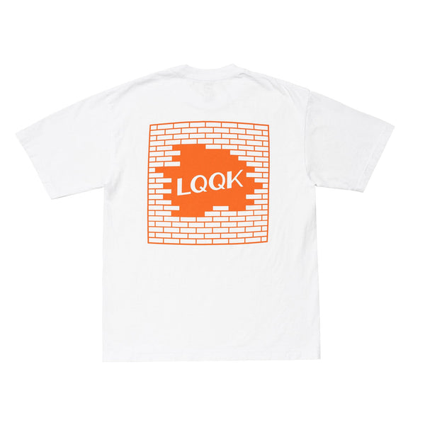 【LQQK STUDIO|ルックスタジオ】BRICK LOGO TEE/ブリックロゴTシャツ(WHITE) - STREAM【LQQK STUDIO|ルックスタジオ】BRICK LOGO TEE/ブリックロゴTシャツ(WHITE)STREAMWHITES
