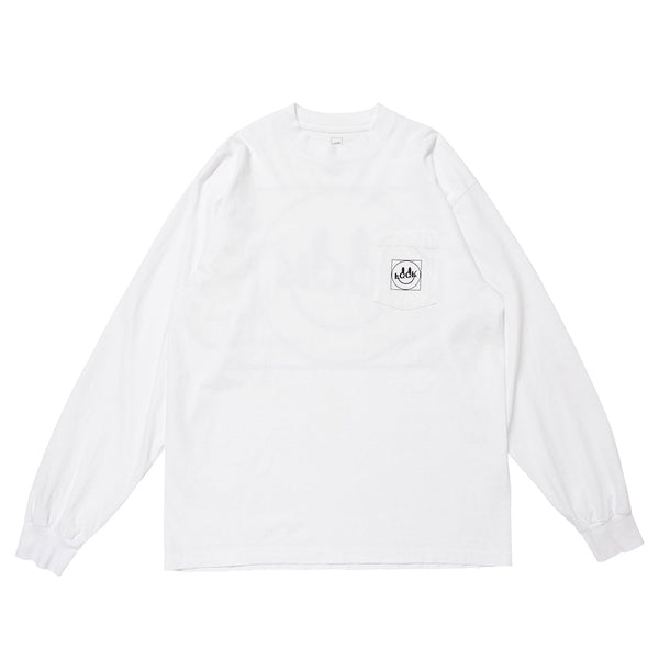 【LQQK STUDIO|ルックスタジオ】LQQK SMILEY LOGO POCKET TEE/ルックスマイリーロゴポケットティー(WHITE) - STREAM【LQQK STUDIO|ルックスタジオ】LQQK SMILEY LOGO POCKET TEE/ルックスマイリーロゴポケットティー(WHITE)STREAMWHITEM