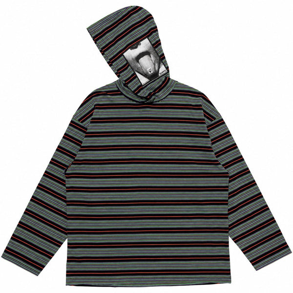 【LQQK STUDIO|ルックスタジオ】×SEXHIPPIES MULTI BORDER HOODED L/S TEE(MULTI BORDER)