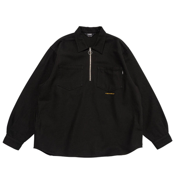 【LQQK STUDIO|ルックスタジオ】WORK SHIRT/ワークシャツ(BLACK) - STREAM【LQQK STUDIO|ルックスタジオ】WORK SHIRT/ワークシャツ(BLACK)STREAMBLACKM