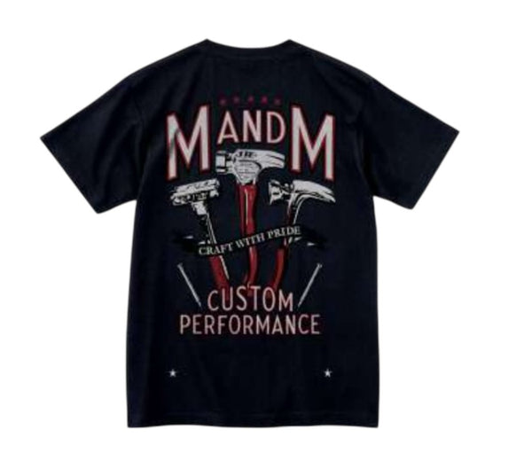 【M&M|エムアンドエム】PRINT TEE/プリントTEE(WHITE,BLACK,GRAY)