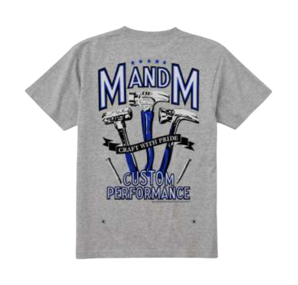 【M&M|エムアンドエム】PRINT TEE/プリントTEE(WHITE,BLACK,GRAY)