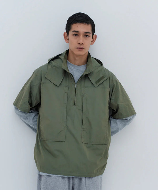 【MODMNT|モドメント】HALF ZIP HOODED SHIRT/ハーフジップフードシャツ(OLIVE) - STREAM【MODMNT|モドメント】HALF ZIP HOODED SHIRT/ハーフジップフードシャツ(OLIVE)STREAMOLIVES