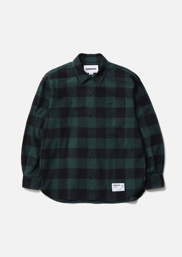 【NEIGHBORHOOD|ネイバーフッド】  BUFFALO CHECK SHIRT LS/バッファローチェックシャツ(GREEN,BLUE,BLAC)