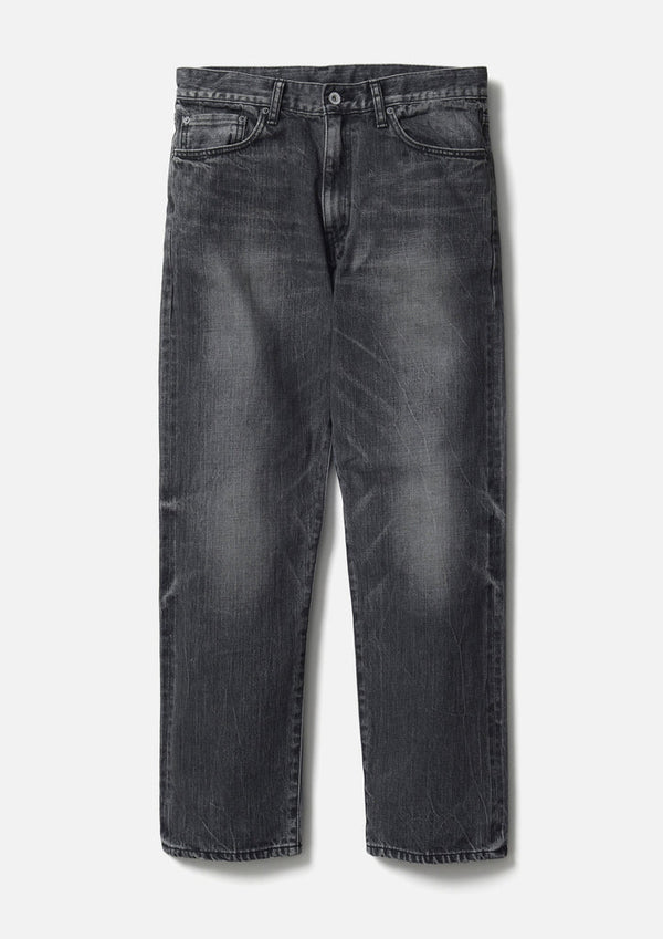 【NEIGHBORHOOD|ネイバーフッド】BLACK DENIM WASHED SLIM STRAIGHT PANTS