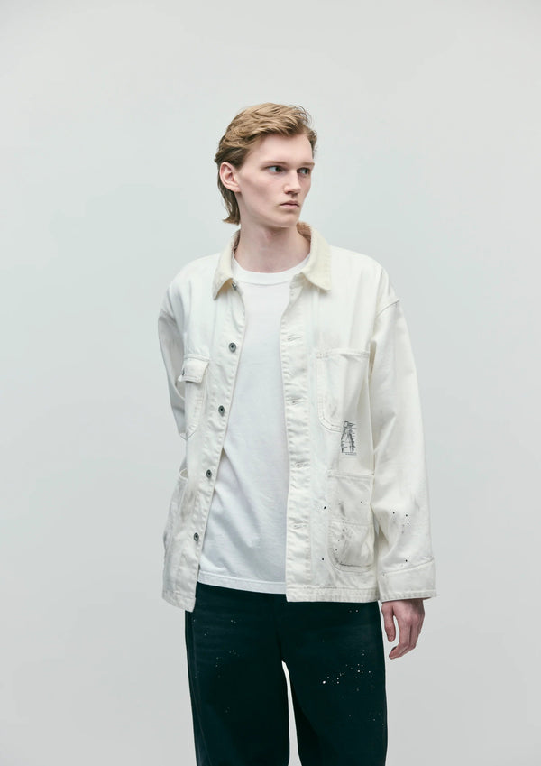 【NEIGHBORHOOD|ネイバーフッド】BW . WASHED COVERALL JACKET/BW .ウォシュドカバーオールジャケット(WHITE,BLACK) - STREAM【NEIGHBORHOOD|ネイバーフッド】BW . WASHED COVERALL JACKET/BW .ウォシュドカバーオールジャケット(WHITE,BLACK)STREAMWHITES