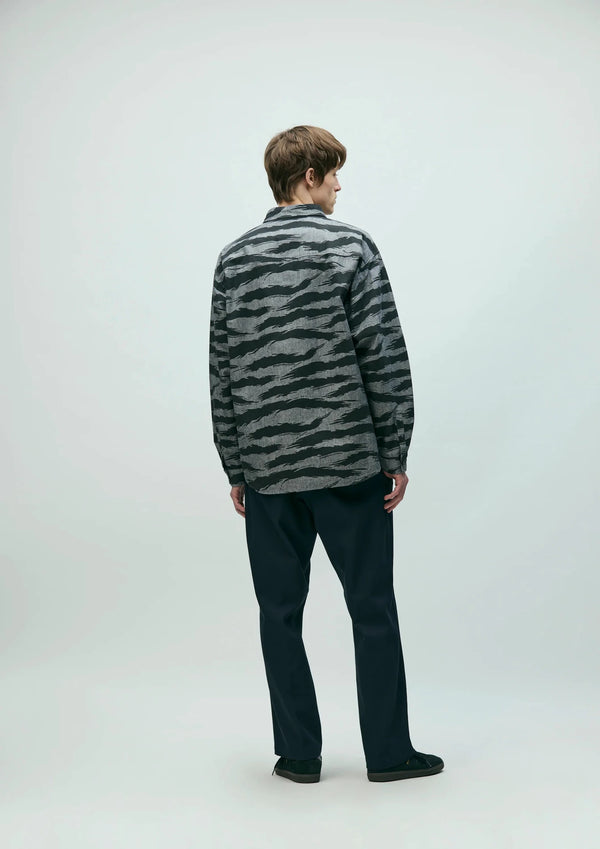 CAMO PATTERN CHAMBRAY SHIRT LS