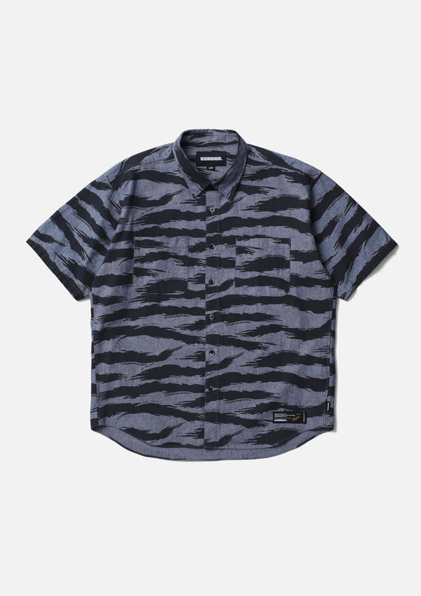 【NEIGHBORHOOD|ネイバーフッド】CAMO PATTERN CHAMBRAY SHIRT SS /カモパターンシャンブレーシャツSS(BLACK,INDIGO) - STREAM【NEIGHBORHOOD|ネイバーフッド】CAMO PATTERN CHAMBRAY SHIRT SS /カモパターンシャンブレーシャツSS(BLACK,INDIGO)STREAMINDIGOM
