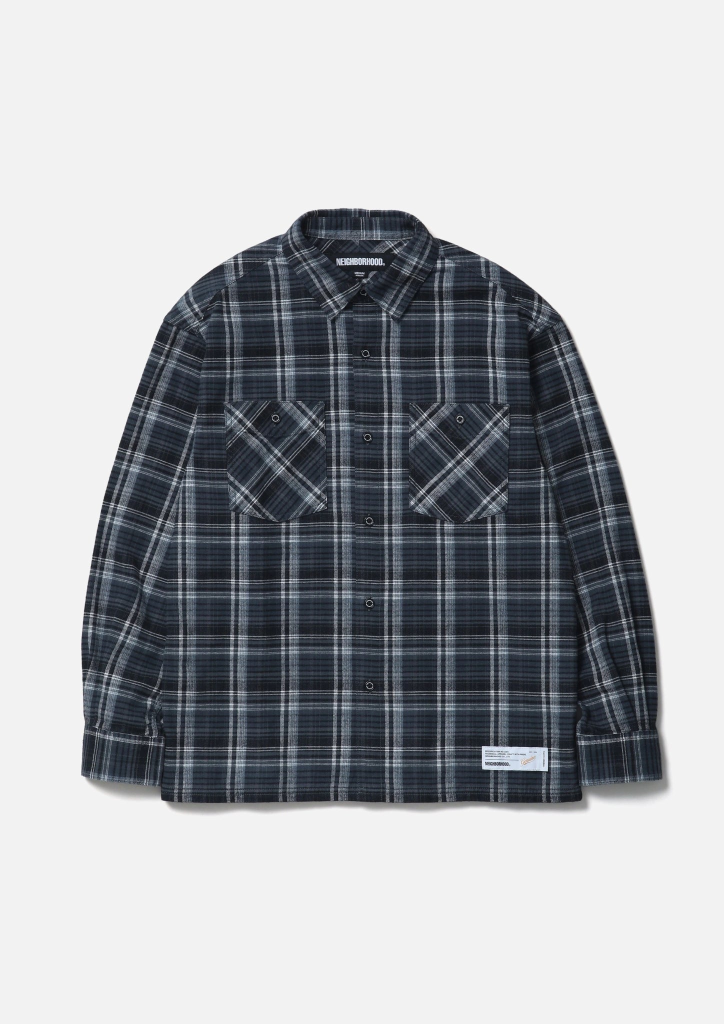 CLAN TARTAN CHECK SHIRT LS - クランタータンチェックシャツ - グレー