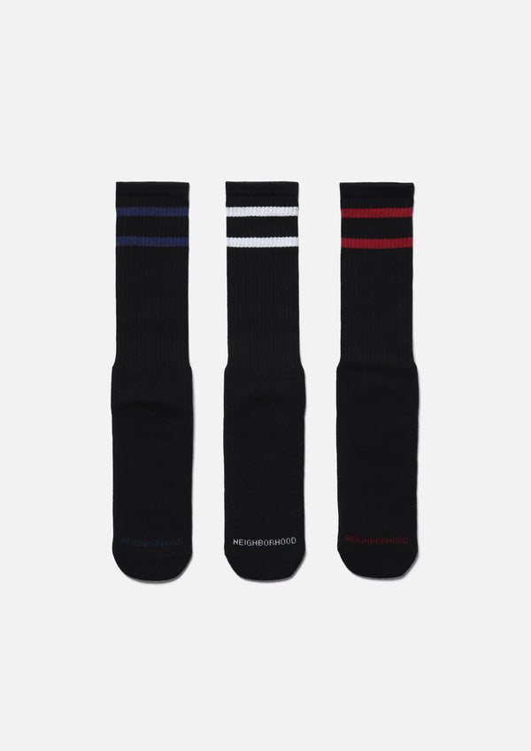 【NEIGHBORHOOD|ネイバーフッド】CLASSIC 3PACK SOCKS/クラッシック3パックソックス(WHITE,GRAY,BLACK) - STREAM【NEIGHBORHOOD|ネイバーフッド】CLASSIC 3PACK SOCKS/クラッシック3パックソックス(WHITE,GRAY,BLACK)STREAMBLACKONE SIZE