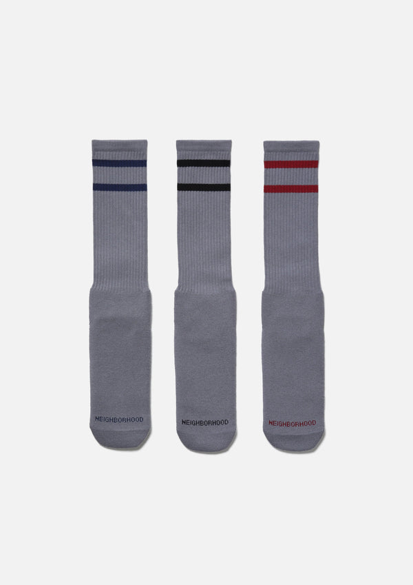 【NEIGHBORHOOD|ネイバーフッド】CLASSIC 3PACK SOCKS/クラッシック3パックソックス(WHITE,GRAY,BLACK) - STREAM【NEIGHBORHOOD|ネイバーフッド】CLASSIC 3PACK SOCKS/クラッシック3パックソックス(WHITE,GRAY,BLACK)STREAMGRAYONE SIZE