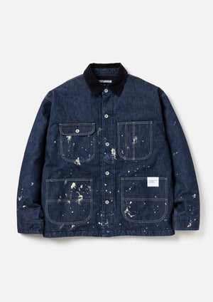 【NEIGHBORHOOD|ネイバーフッド】CORDUROY COLLAR WASHED COVERALL JACKET /コーデュロイ カラー ウォッシュド カバーオール ジャケット(INDIGO) - STREAM【NEIGHBORHOOD|ネイバーフッド】CORDUROY COLLAR WASHED COVERALL JACKET /コーデュロイ カラー ウォッシュド カバーオール ジャケット(INDIGO)STREAML
