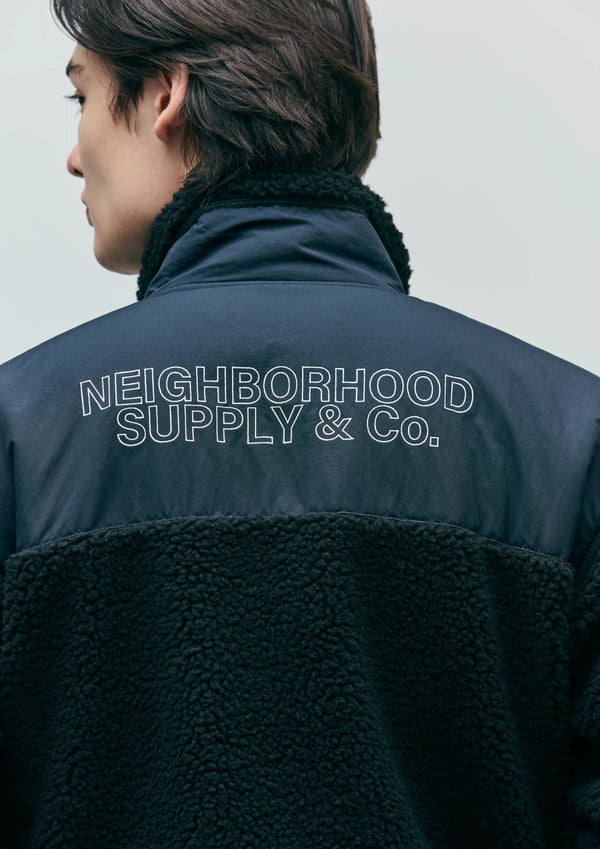 【NEIGHBORHOOD|ネイバーフッド】FLEECE JACKET/フリースジャケット(BLACK) - STREAM【NEIGHBORHOOD|ネイバーフッド】FLEECE JACKET/フリースジャケット(BLACK)STREAMBLACKM