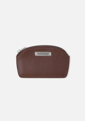 LEATHER COIN CASE 
COLOR:BROWN