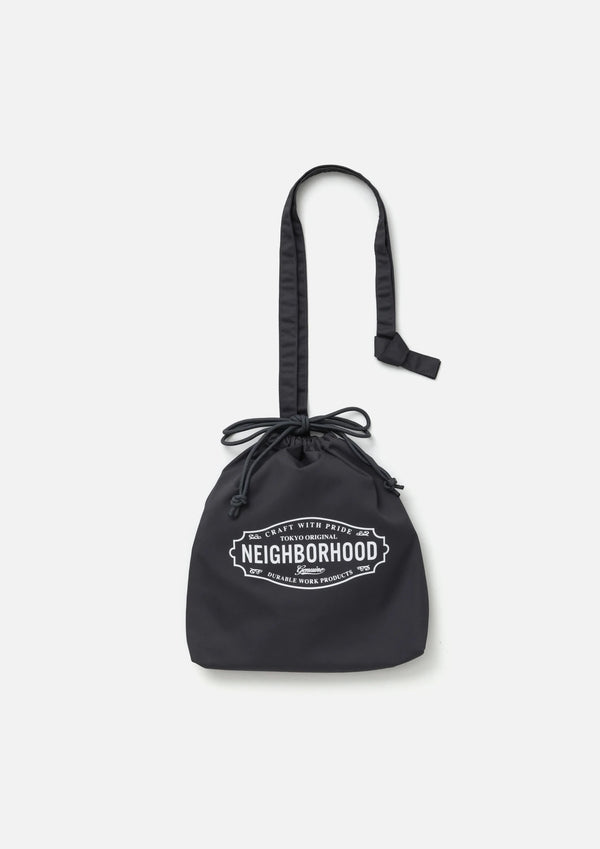 【NEIGHBORHOOD|ネイバーフッド】LOGO DRAWSTRING BAG