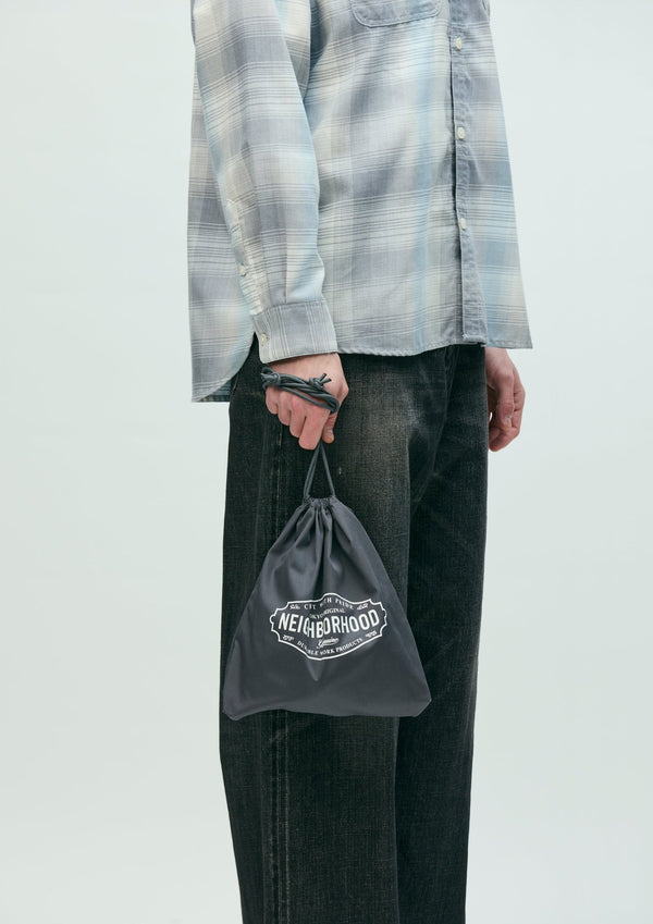 【NEIGHBORHOOD|ネイバーフッド】LOGO DRAWSTRING BAG