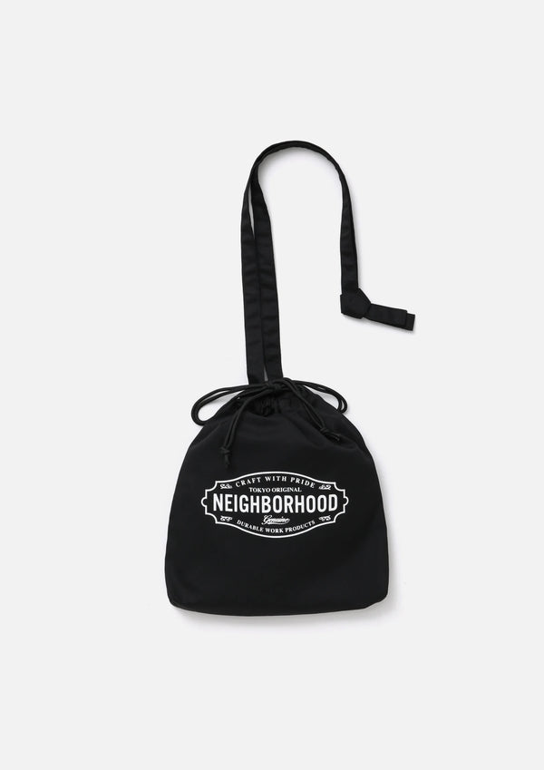 【NEIGHBORHOOD|ネイバーフッド】LOGO DRAWSTRING BAG