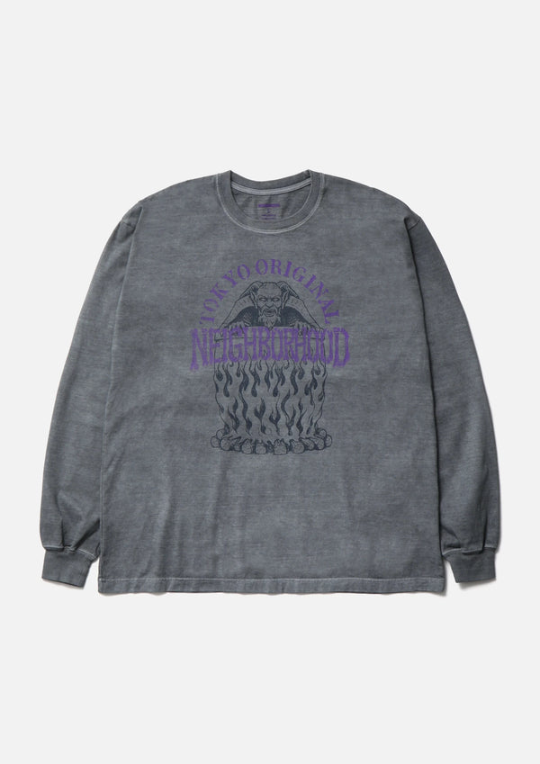 【NEIGHBORHOOD|ネイバーフッド】NH . TEE LS-3(GRAY,ORANGE )