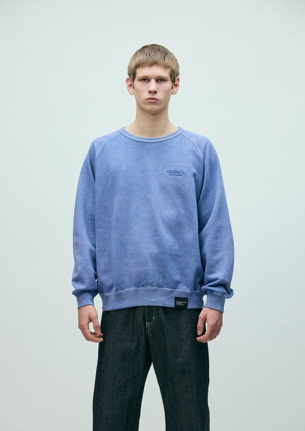 PIGMENT DYED SWEAT SHIRT LS