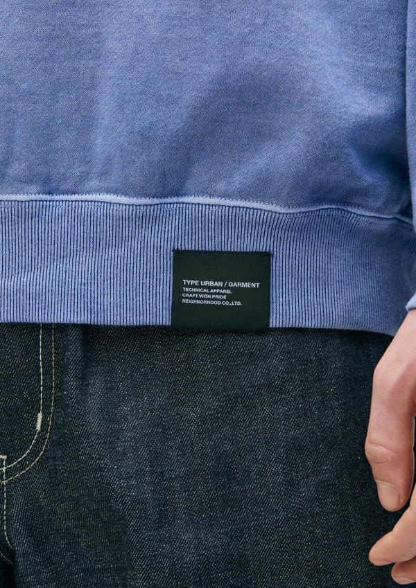 PIGMENT DYED SWEAT SHIRT LS