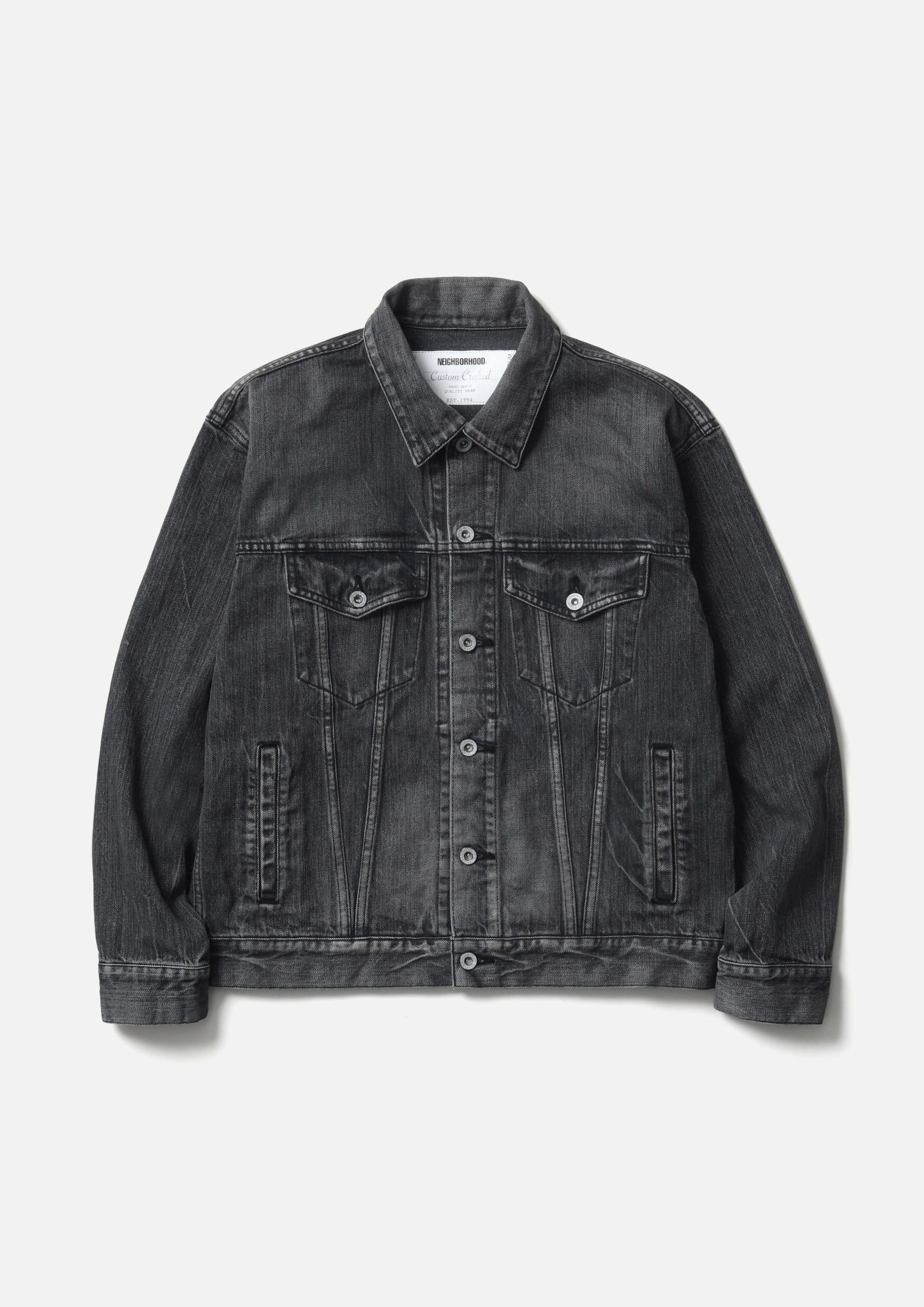 ジャケット・アウター NEIGHBORHOOD WASHED BLACK DENIM TYPE-4 M NEIGHBORHOOD|ネイバーフッド WASHED BLACK DENIM TYPE-4 JACKET(BLACK