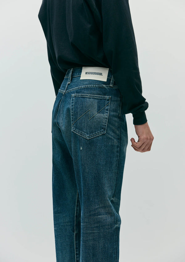 【NEIGHBORHOOD|ネイバーフッド】WASHED DENIM DP MID PANTS/ウォッシュドデニムDPミッドパンツ(INDIGO,BLACK) - STREAM【NEIGHBORHOOD|ネイバーフッド】WASHED DENIM DP MID PANTS/ウォッシュドデニムDPミッドパンツ(INDIGO,BLACK)STREAMBLACKS
