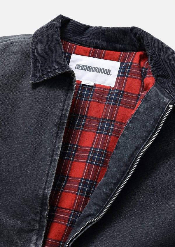 【NEIGHBORHOOD|ネイバーフッド】WASHED DUCK WORK JACKET (BLACK,GRAY)