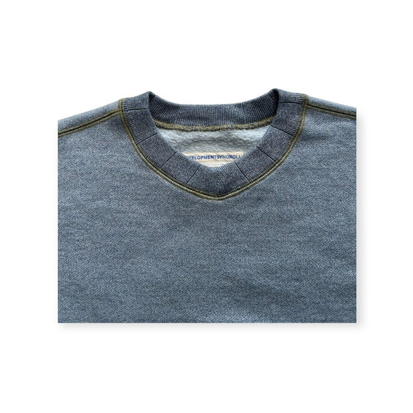 NOROLL|ノーロール W&L V NECK SWEAT(BLUE GREY) - STREAMNOROLL|ノーロール W&L V NECK SWEAT(BLUE GREY)STREAMM