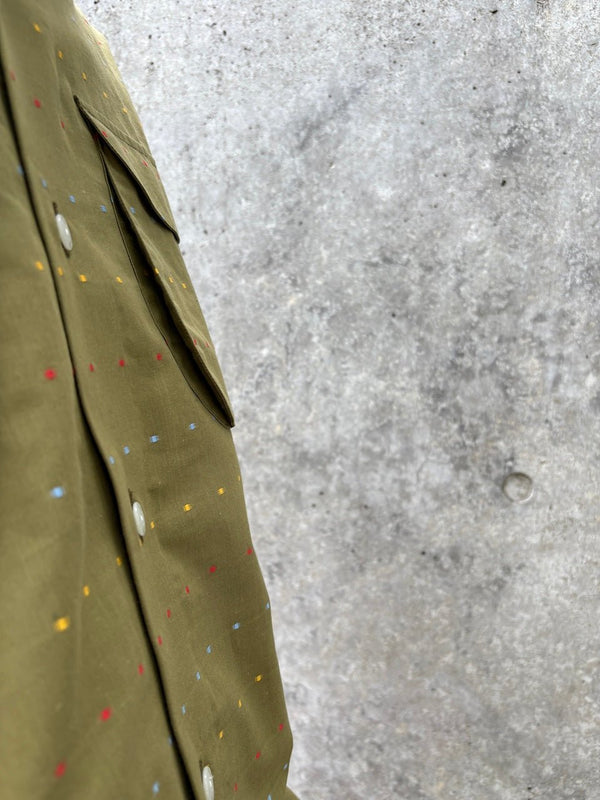 【NOROLL|ノーロール】DOT S/S SHIRT/ドット シャツ(OLIVE)