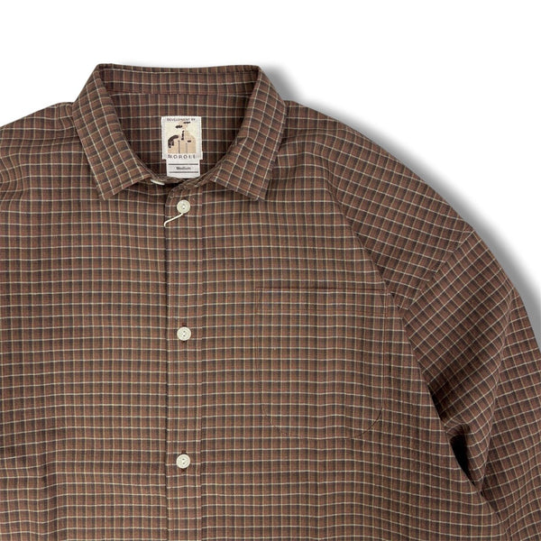 【NOROLL|ノーロール】NORMAL PANAMA L/S SHIRT(PANAMA CHECK) - STREAM