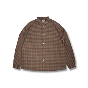 【NOROLL|ノーロール】NORMAL PANAMA L/S SHIRT(PANAMA CHECK) - STREAM