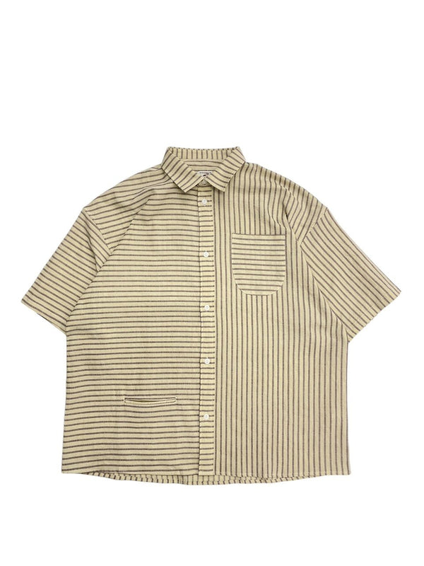 【NOROLL|ノーロール】NORMAL SHIRT STRIPE S/S/ノーマルシャツ ストライプSS(BROWN , BLUE) - STREAM【NOROLL|ノーロール】NORMAL SHIRT STRIPE S/S/ノーマルシャツ ストライプSS(BROWN , BLUE)STREAMBROWNM