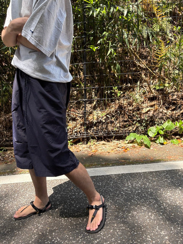 【迷迭香|マンネンロウ】NYLON HARVEST LOOSE SHORTS/ナイロン ハーベストルーズショーツ(BLACK , NAVY) - STREAM【迷迭香|マンネンロウ】NYLON HARVEST LOOSE SHORTS/ナイロン ハーベストルーズショーツ(BLACK , NAVY)STREAMNAVY3(L)