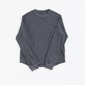 【PAPERSKY WEAR|ペーパースカイウェア】MERINO WAFFLE LONG T - SHIRT/メリノワッフル ロングTシャツ(CHARCOAL) - STREAM【PAPERSKY WEAR|ペーパースカイウェア】MERINO WAFFLE LONG T - SHIRT/メリノワッフル ロングTシャツ(CHARCOAL)STREAMM