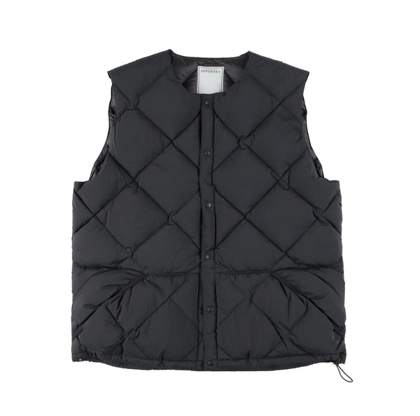【PAPERSKY WEAR|ペーパースカイウェア】MIDDEL LAYER DOWN VEST/ミドルレイヤーダウンベスト(BLACK) - STREAM【PAPERSKY WEAR|ペーパースカイウェア】MIDDEL LAYER DOWN VEST/ミドルレイヤーダウンベスト(BLACK)STREAMS