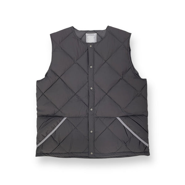 【PAPERSKY WEAR|ペーパースカイウェア】MIDDEL LAYER DOWN VEST/ミドルレイヤーダウンベスト(GRAY) - STREAM【PAPERSKY WEAR|ペーパースカイウェア】MIDDEL LAYER DOWN VEST/ミドルレイヤーダウンベスト(GRAY)STREAMM