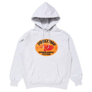 【PORKCHOP GARAGE SUPPLY|ポークチョップ ガレージ サプライ】FIRE UP HOODIE /ファイヤー アップ フーディー (ASH) - STREAM【PORKCHOP GARAGE SUPPLY|ポークチョップ ガレージ サプライ】FIRE UP HOODIE /ファイヤー アップ フーディー (ASH)STREAMXL