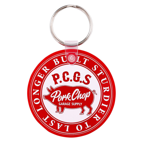 PORKCHOP GARAGE SUPPLY
KEY TAG/キータグ(CIRCLE PORK) 
COLOR:RED