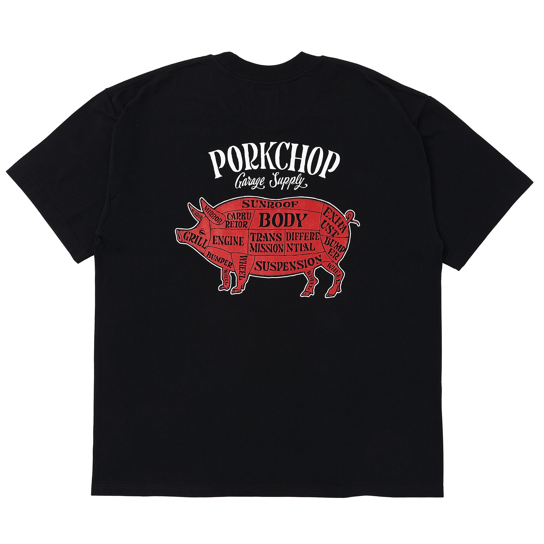 PORKCHOP/PC & SCREW TEE（BLACK）［プリントT-24春夏］ - JONAS