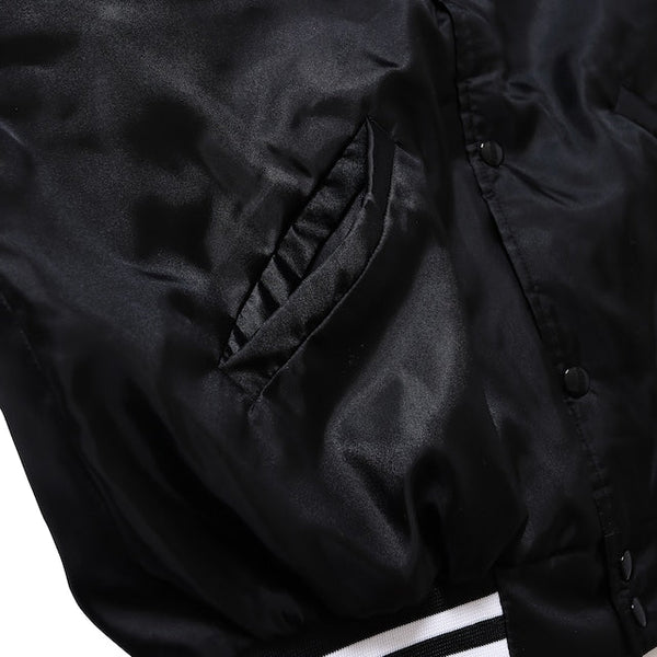【PORKCHOP GARAGE SUPPLY|ポークチョップ ガレージ サプライ】SATIN SPORT JKT/サテンスポーツジャケット(BLACK) - STREAM【PORKCHOP GARAGE SUPPLY|ポークチョップ ガレージ サプライ】SATIN SPORT JKT/サテンスポーツジャケット(BLACK)STREAMM