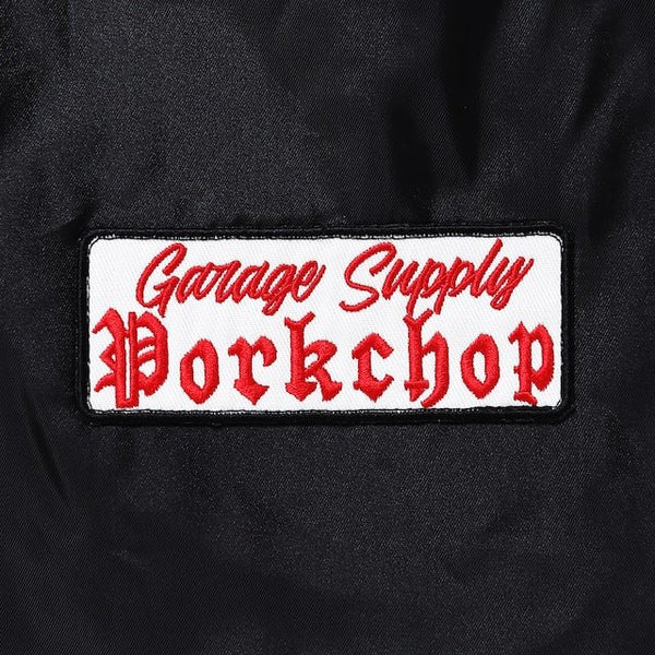 【PORKCHOP GARAGE SUPPLY|ポークチョップ ガレージ サプライ】SATIN SPORT JKT/サテンスポーツジャケット(BLACK) - STREAM【PORKCHOP GARAGE SUPPLY|ポークチョップ ガレージ サプライ】SATIN SPORT JKT/サテンスポーツジャケット(BLACK)STREAMM