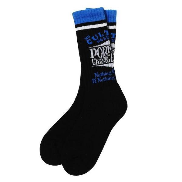 【PORKCHOP GARAGE SUPPLY|ポークチョップ ガレージ サプライ】WAVE LOGO SOX /ウェーブロゴソックス (WHITE,GRAY,BLACK)