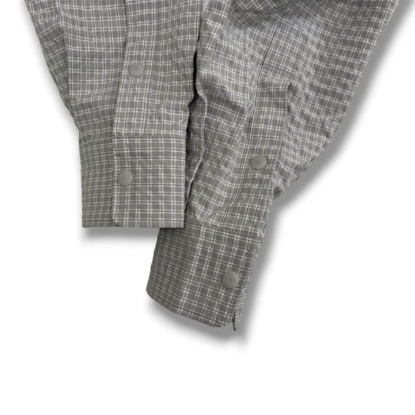 【迷迭香|マンネンロウ】PR CHECK SHIRT1/PR チェックシャツ1(OFF , GRY) 正規取扱店舗 公式オンライン通販 島根 松江 シアサッカーシャツ 