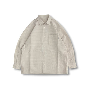 【迷迭香|マンネンロウ】PR CHECK SHIRT1/PR チェックシャツ1(OFF , GRY) 正規取扱店舗 公式オンライン通販 島根 松江 シアサッカーシャツ 