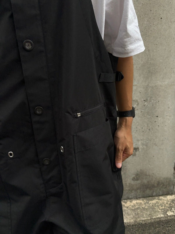 【RAJABROOKE|ラジャブルック】WATERPROOF OVERALL/ウォータープルーフ オーバーオール(BLACK)