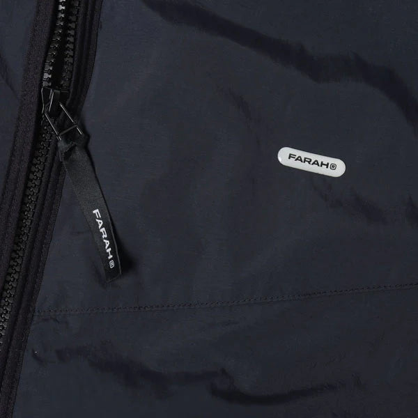 【FARAH|ファーラー】NYLON ZIP UP JACKET/ナイロンジップアップジャケット(BLACK)