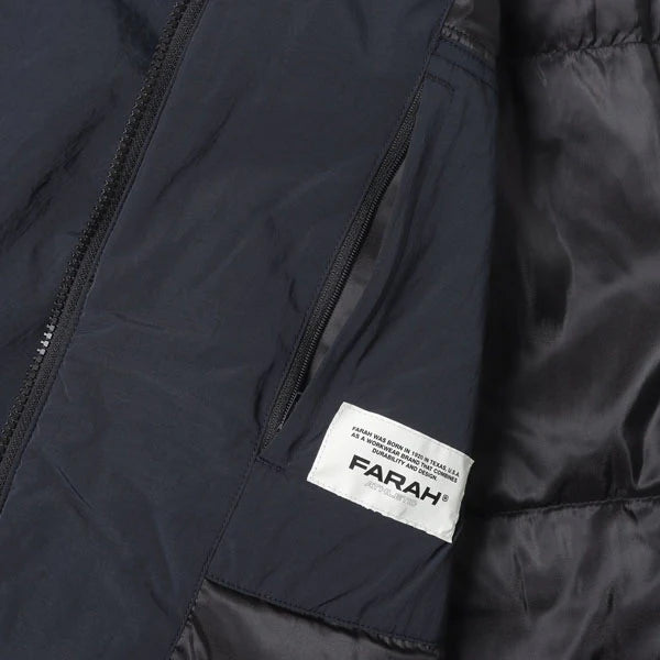 【FARAH|ファーラー】NYLON ZIP UP JACKET/ナイロンジップアップジャケット(BLACK)