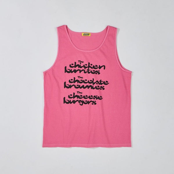 【SAVE SHOCK|セーブショック】FAVORITE FOODS TANK TOP/ファイバリットタンクトップ(PINK , WHITE , GRAY)