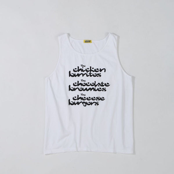 【SAVE SHOCK|セーブショック】FAVORITE FOODS TANK TOP/ファイバリットタンクトップ(PINK , WHITE , GRAY)