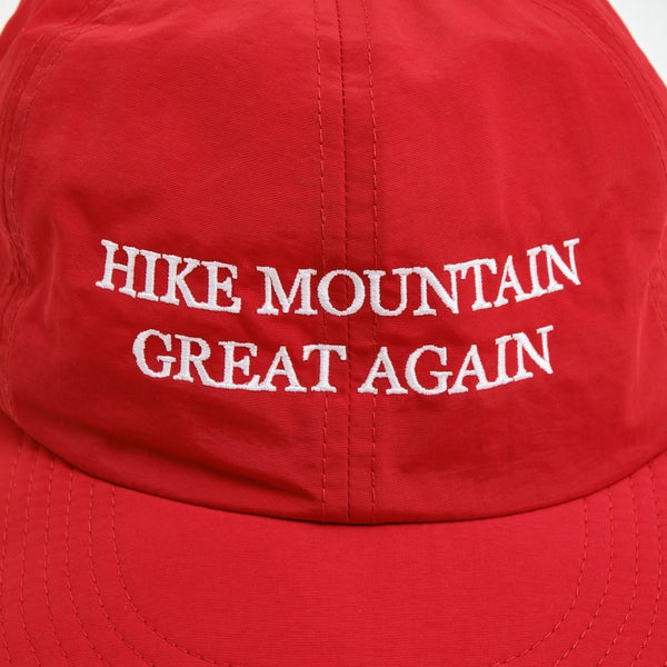 【SAVE SHOCK|セーブショック】HIKE MOUNTAIN GREAT AGAIN CAP/ハイクマウンテングレートアゲインキャップ(RED) - STREAM【SAVE SHOCK|セーブショック】HIKE MOUNTAIN GREAT AGAIN CAP/ハイクマウンテングレートアゲインキャップ(RED)STREAMONE SIZE